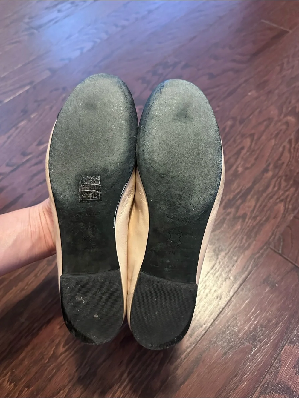 Tory Burch Black and Beige Women's Ballet Flats with Bow